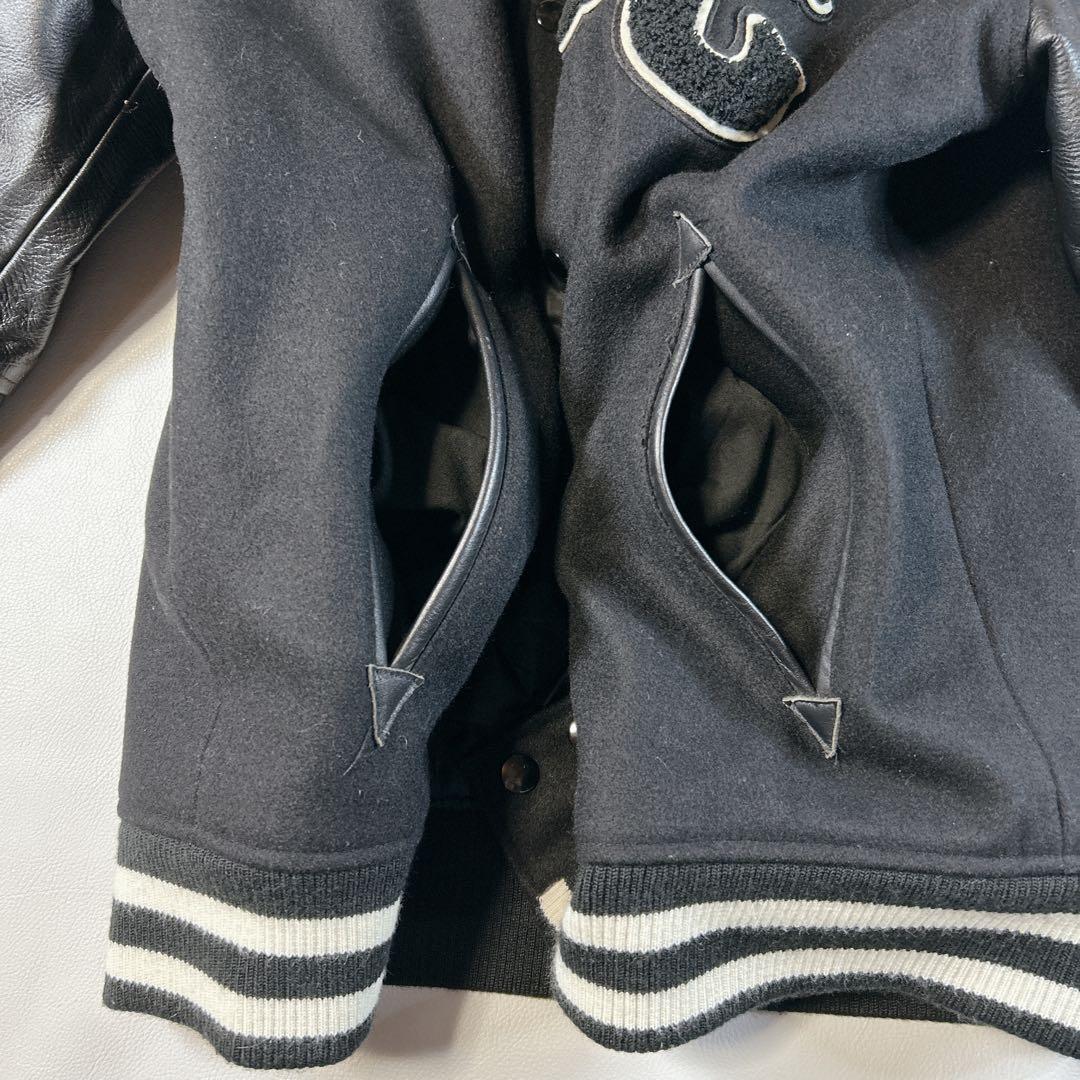 美品 ROLLING CRADLE スタジャン ブラック L デカロゴ 希少