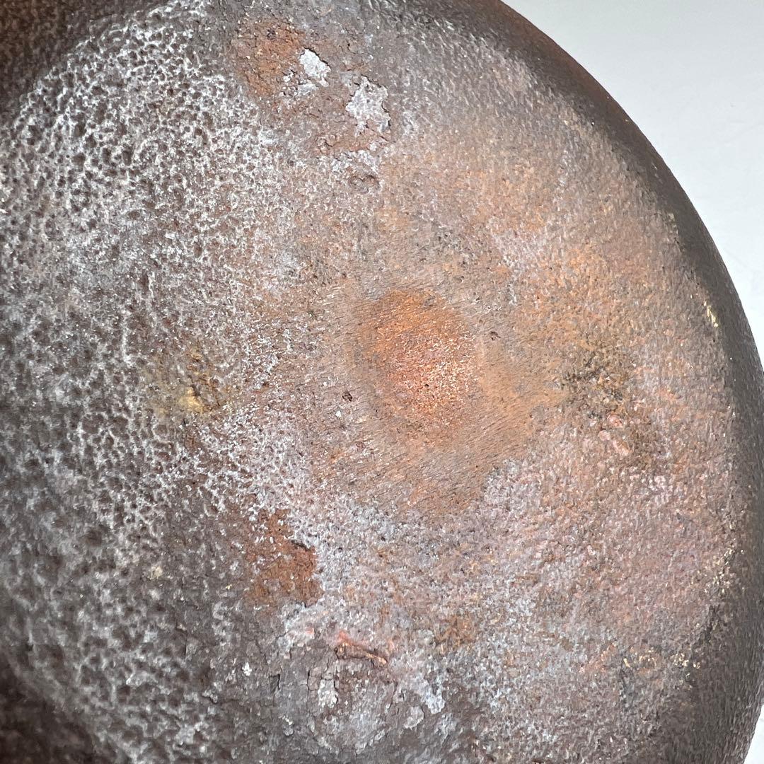 釜師根来茂昌　阿弥陀堂釜　共箱　最大幅約23㎝/2803g 東Y7-1209②