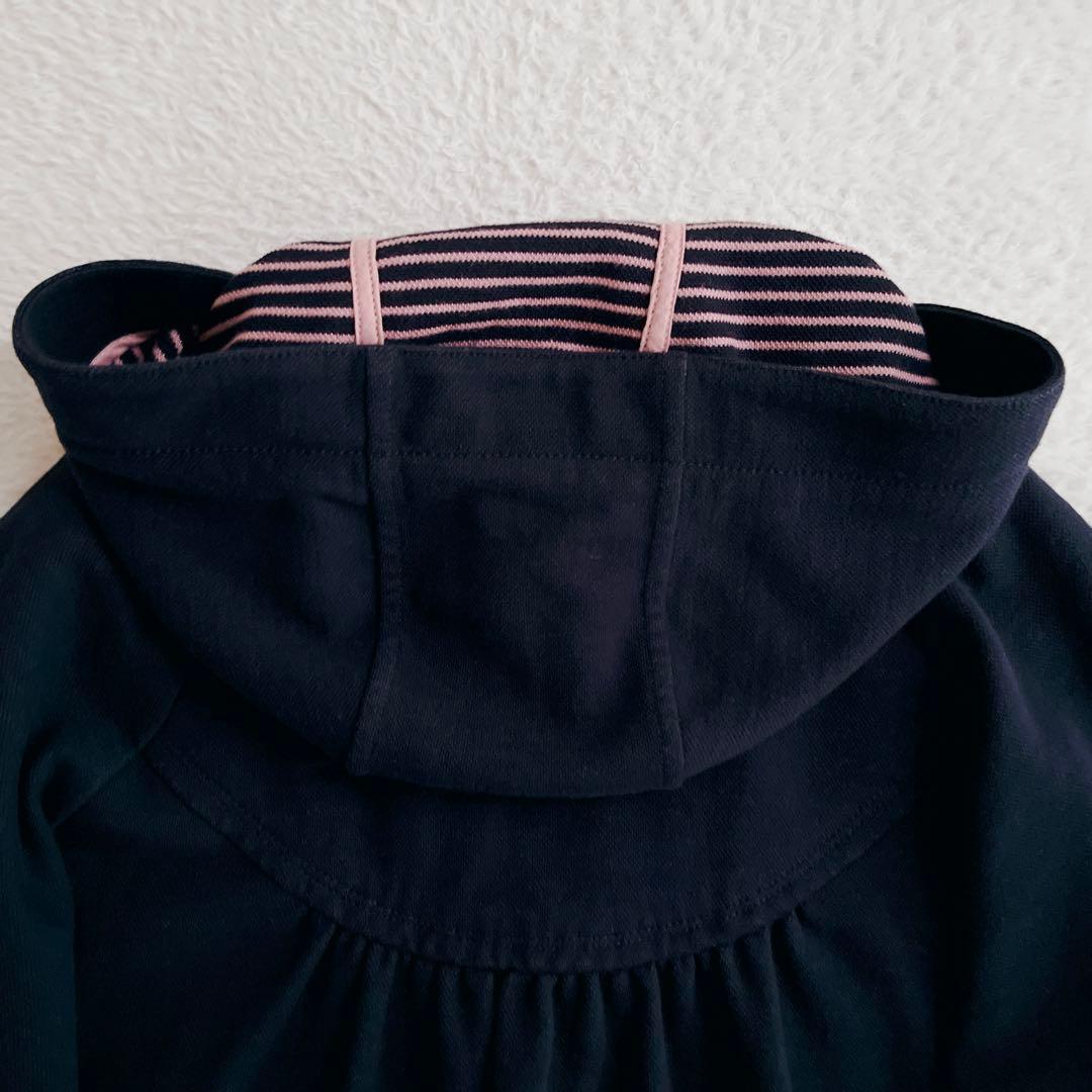 BURBERRY BLUELABELポンチョコート ホースロゴ刺繍 金ボタン 紺