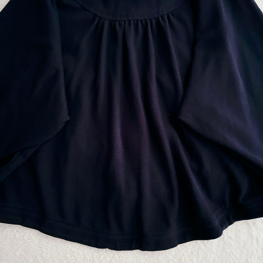 BURBERRY BLUELABELポンチョコート ホースロゴ刺繍 金ボタン 紺