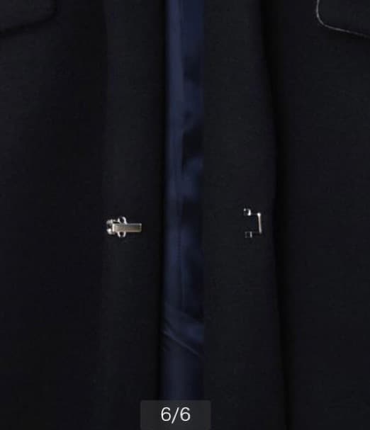 LE CIEL BLEU　タキシードカラーコート　ネイビー