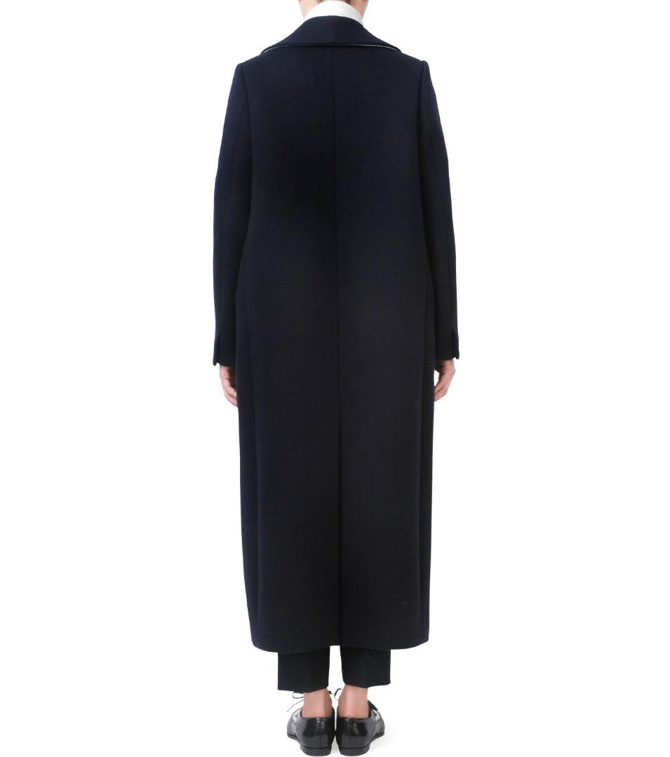 LE CIEL BLEU　タキシードカラーコート　ネイビー