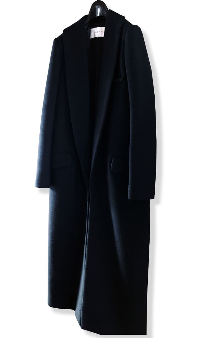 LE CIEL BLEU　タキシードカラーコート　ネイビー