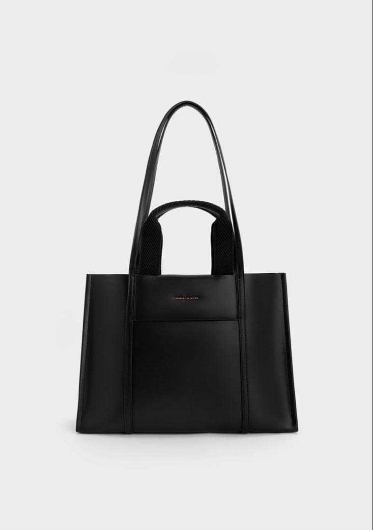 Charles & Keith ダブルハンドルトートバッグ