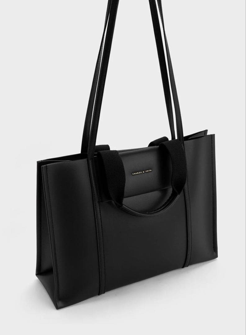 Charles & Keith ダブルハンドルトートバッグ