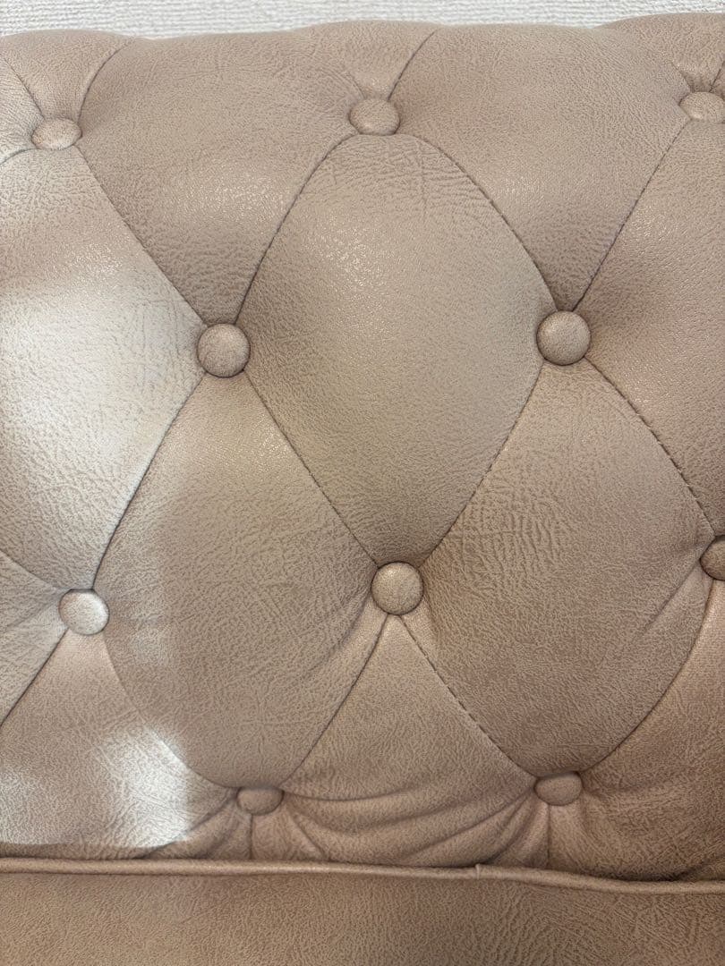 【美品】送料込 チェスターフィールドソファ 2人掛け