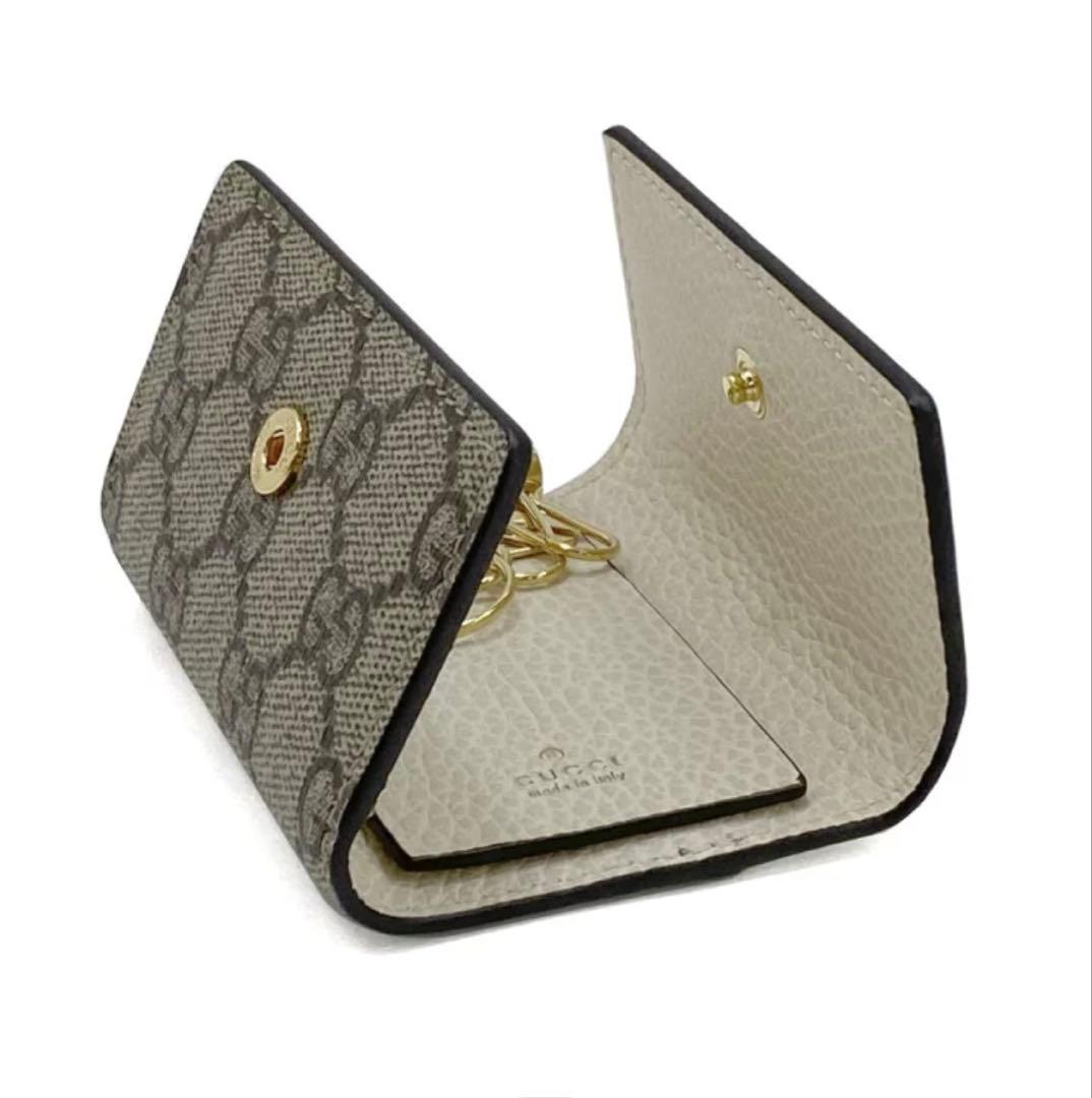 GUCCI ベージュ レザー キーケース