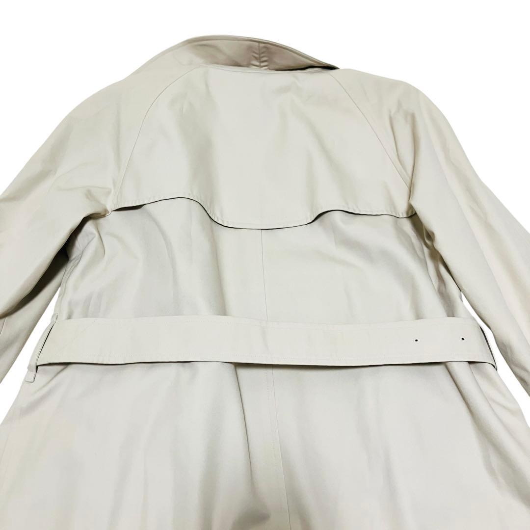 バーバリー　ステンカラーコート　ベルト付　ノバチェック裏地 ベージュ L