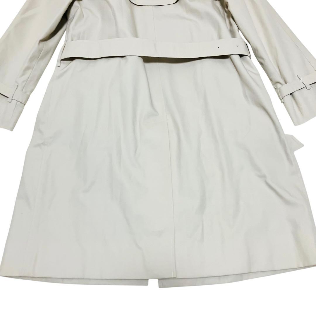 バーバリー　ステンカラーコート　ベルト付　ノバチェック裏地 ベージュ L