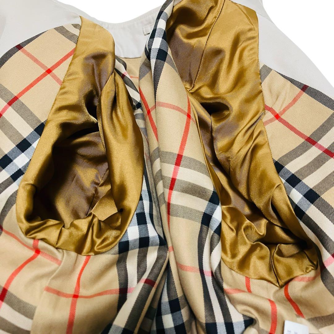 バーバリー　ステンカラーコート　ベルト付　ノバチェック裏地 ベージュ L