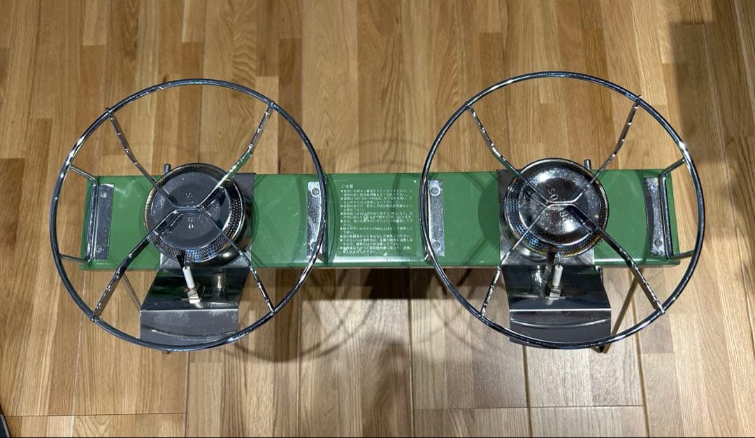 イワタニプリムス　P-2CA ツーバーナーコンロ　アボガドカラー