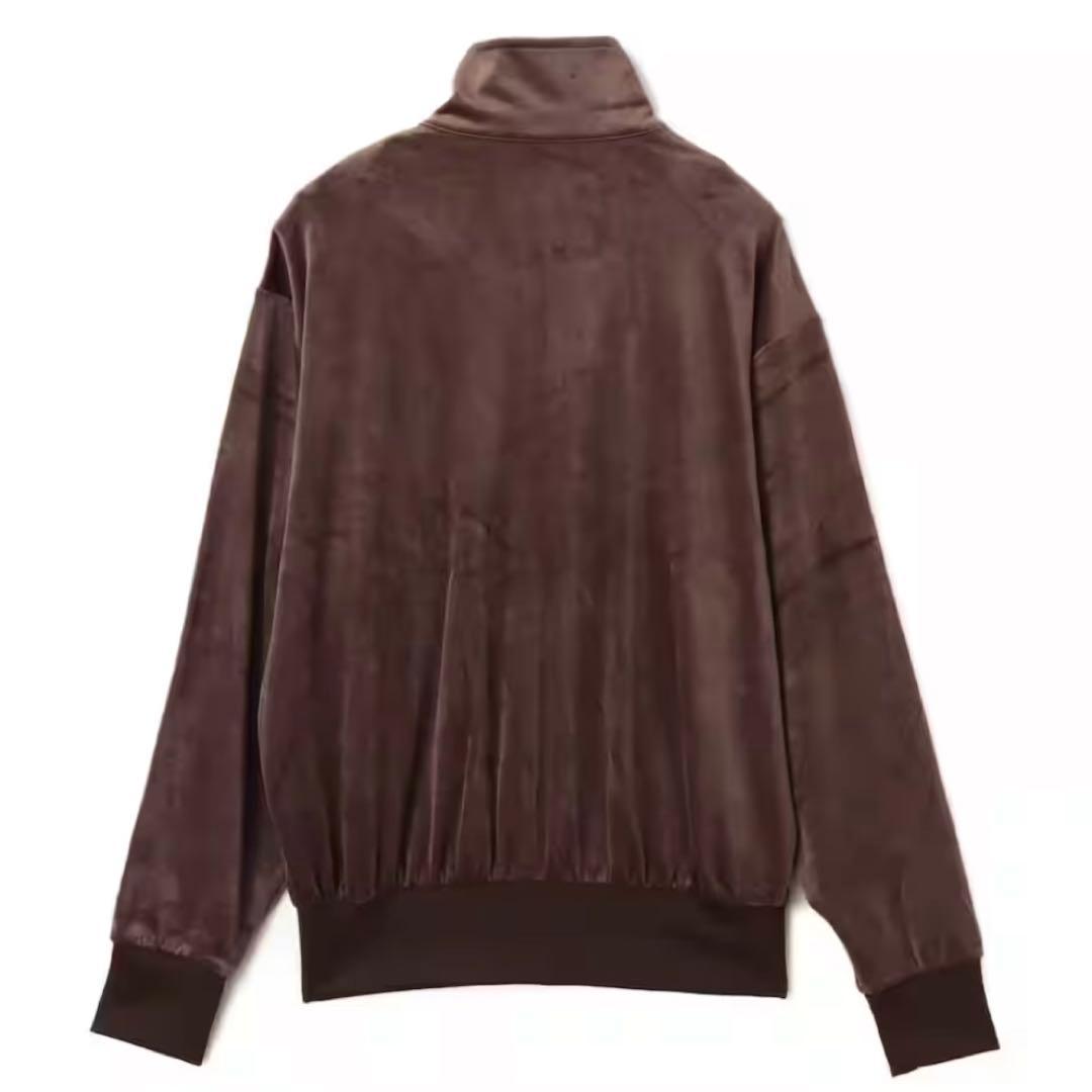 新品L⭐️adidas ファイヤーバード ベロア トラックトップ ダークブラウン