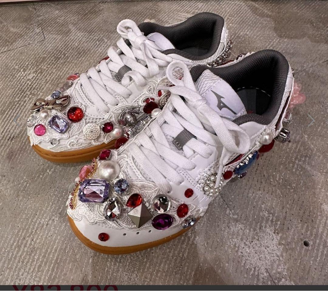 コムデギャルソンガール×ミズノ　ビジュー装飾 スニーカー　未使用