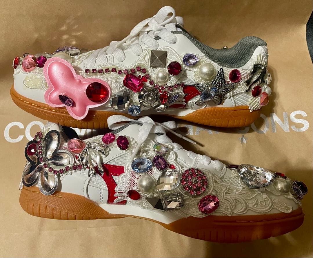 コムデギャルソンガール×ミズノ　ビジュー装飾 スニーカー　未使用