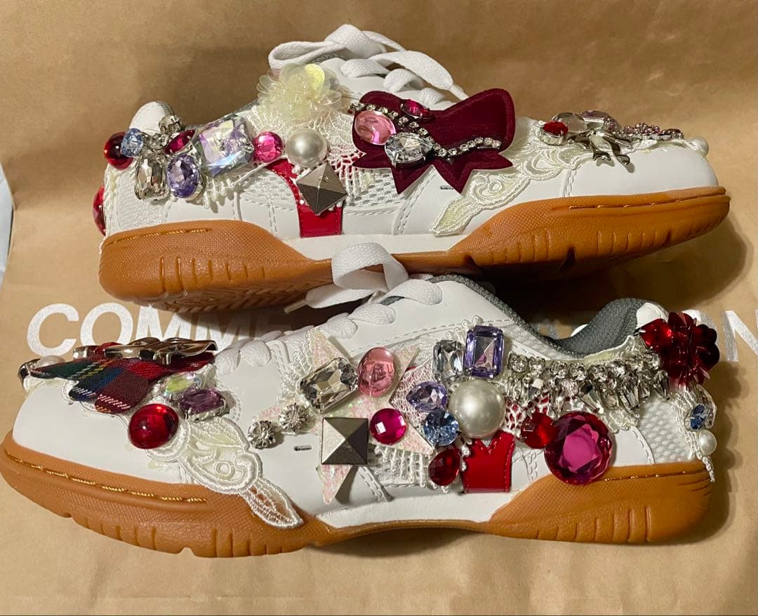 コムデギャルソンガール×ミズノ　ビジュー装飾 スニーカー　未使用
