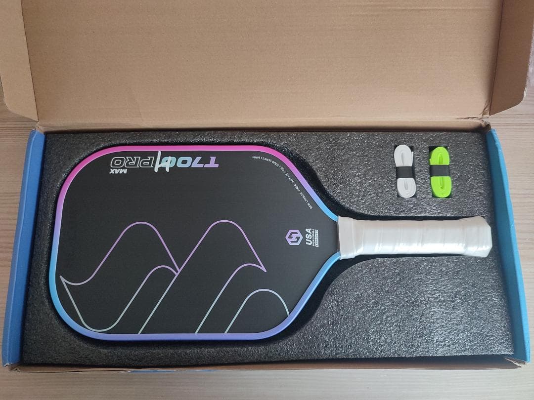 ピックルボール パドル T700 生カーボンファイバー ピンク ブルー3