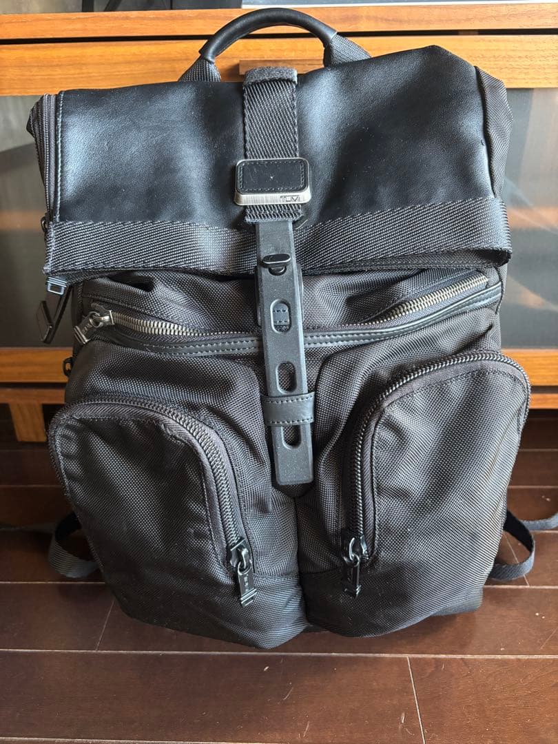 【美品】TUMI アルファ ブラボー バックパック ナイロン ブラック リュック