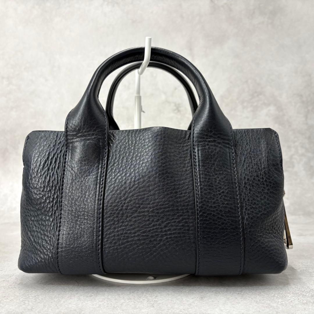 【未使用級】ヒロフ ランポS 2way ショルダーバッグ ネイビー レディース