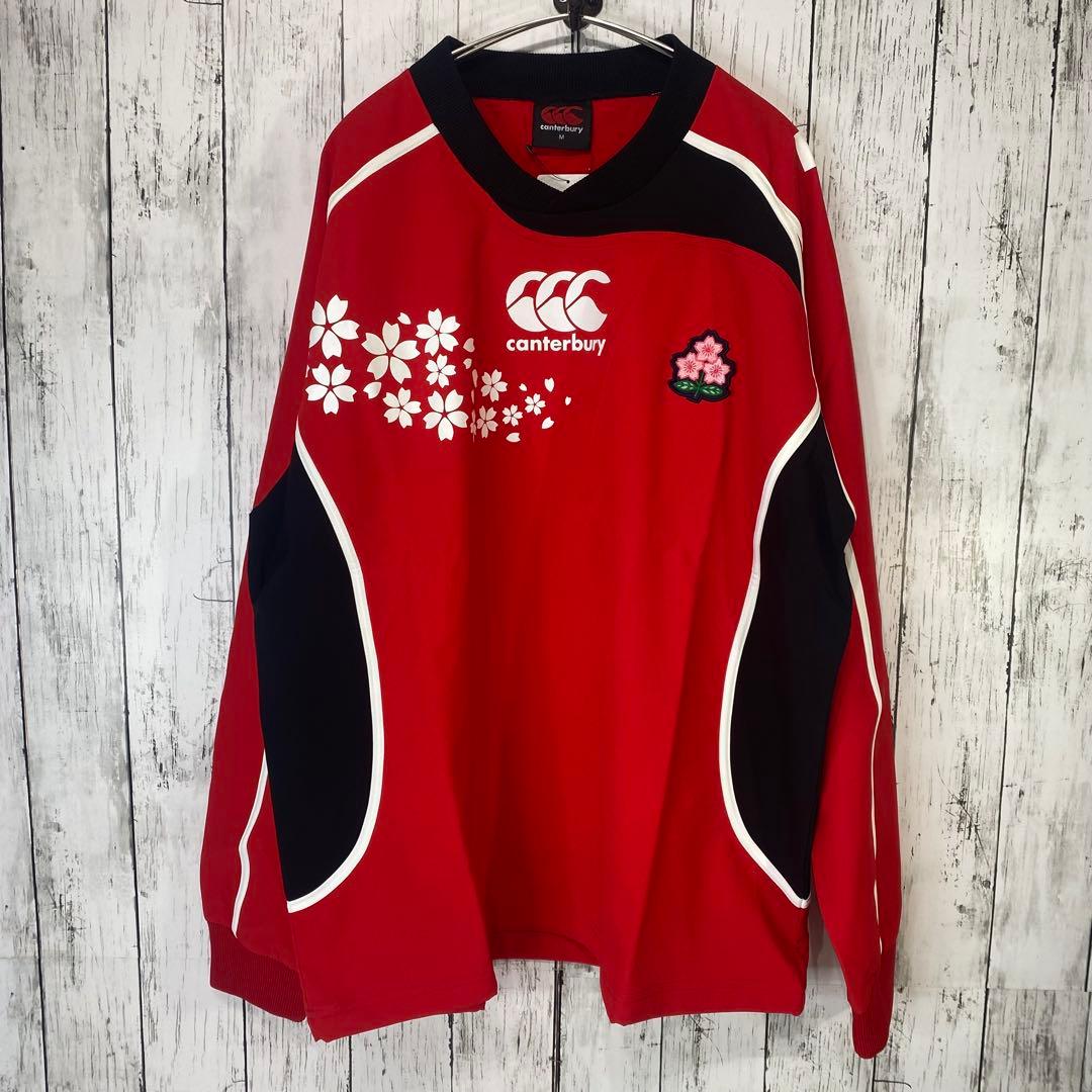 canterbury 日本代表 プルオーバー 桜 赤 長袖　新品未使用　M