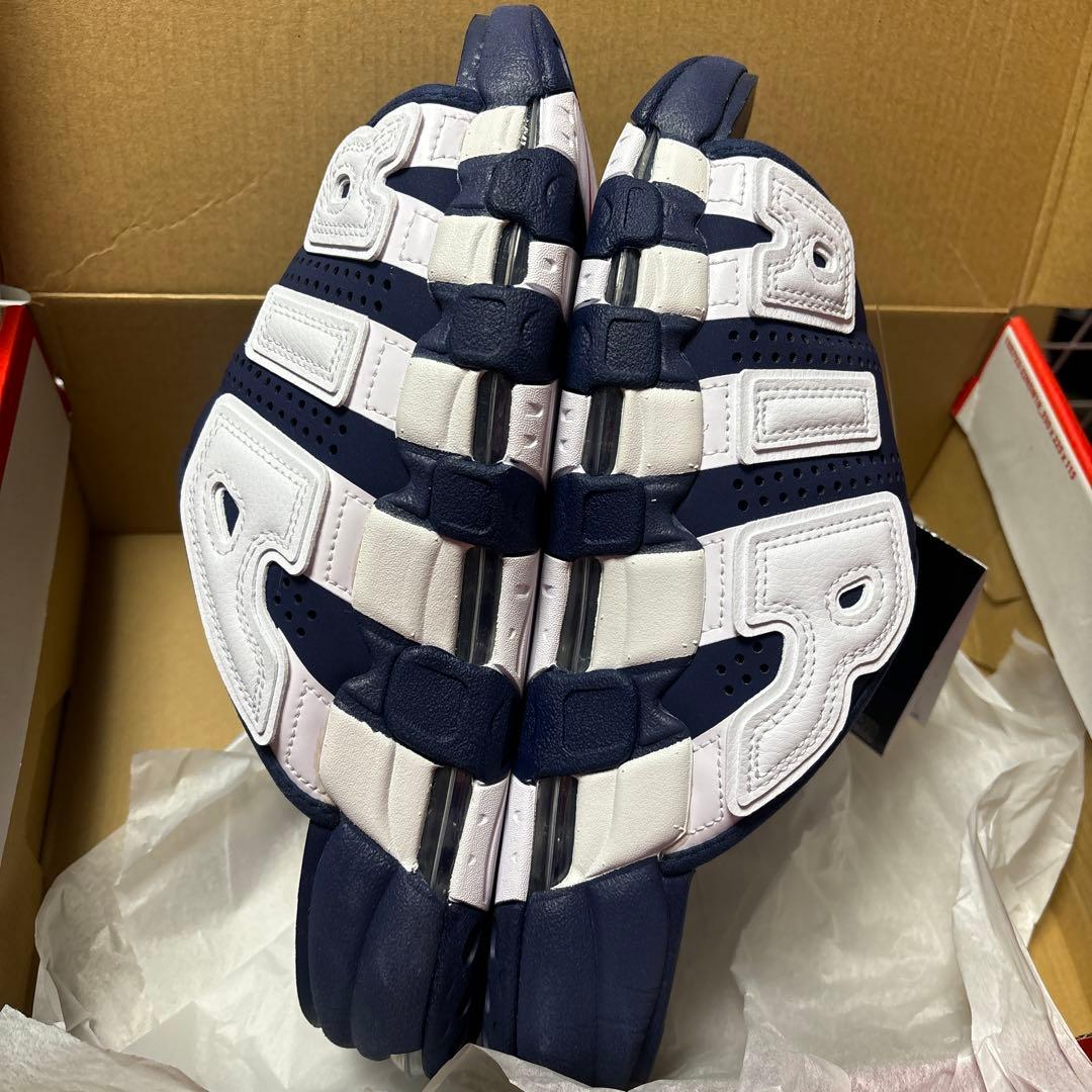 NIKE 27 エアモアアップテンポ アップテンポ　ネイビー　27 メル何度目