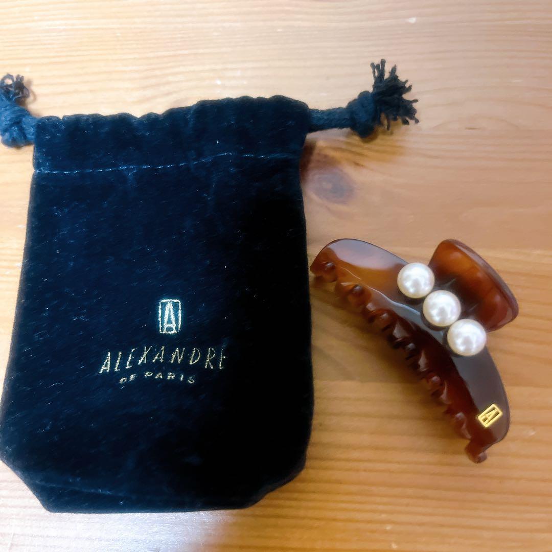 アレクサンドルドゥパリ　ヘアクリップ　パール