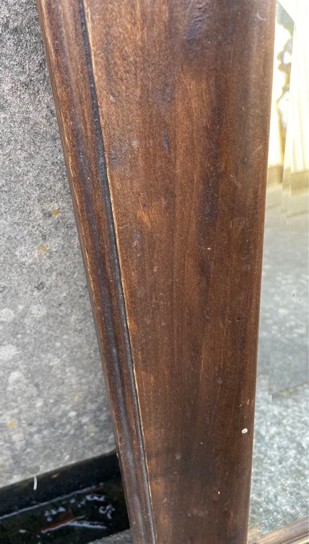 ビンテージ/イタリア製/木製/ミラー/壁掛けミラー/ウォールミラー/鏡/什器/②