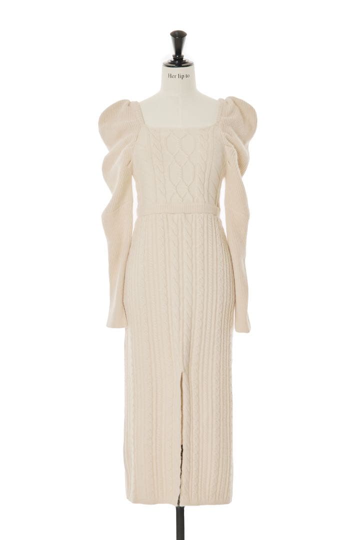 【新品】herlipto Bambina Cable Knit Dress