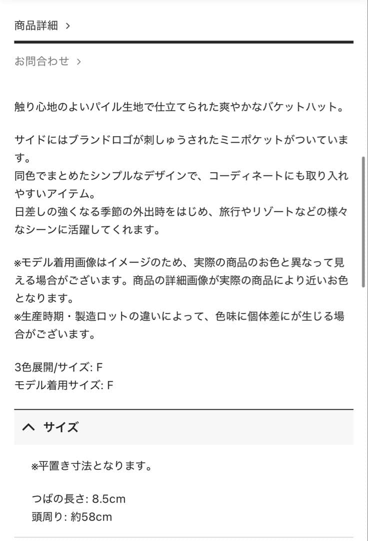 即完売商品　再入荷なし　ALEXIASTAM バケットハット