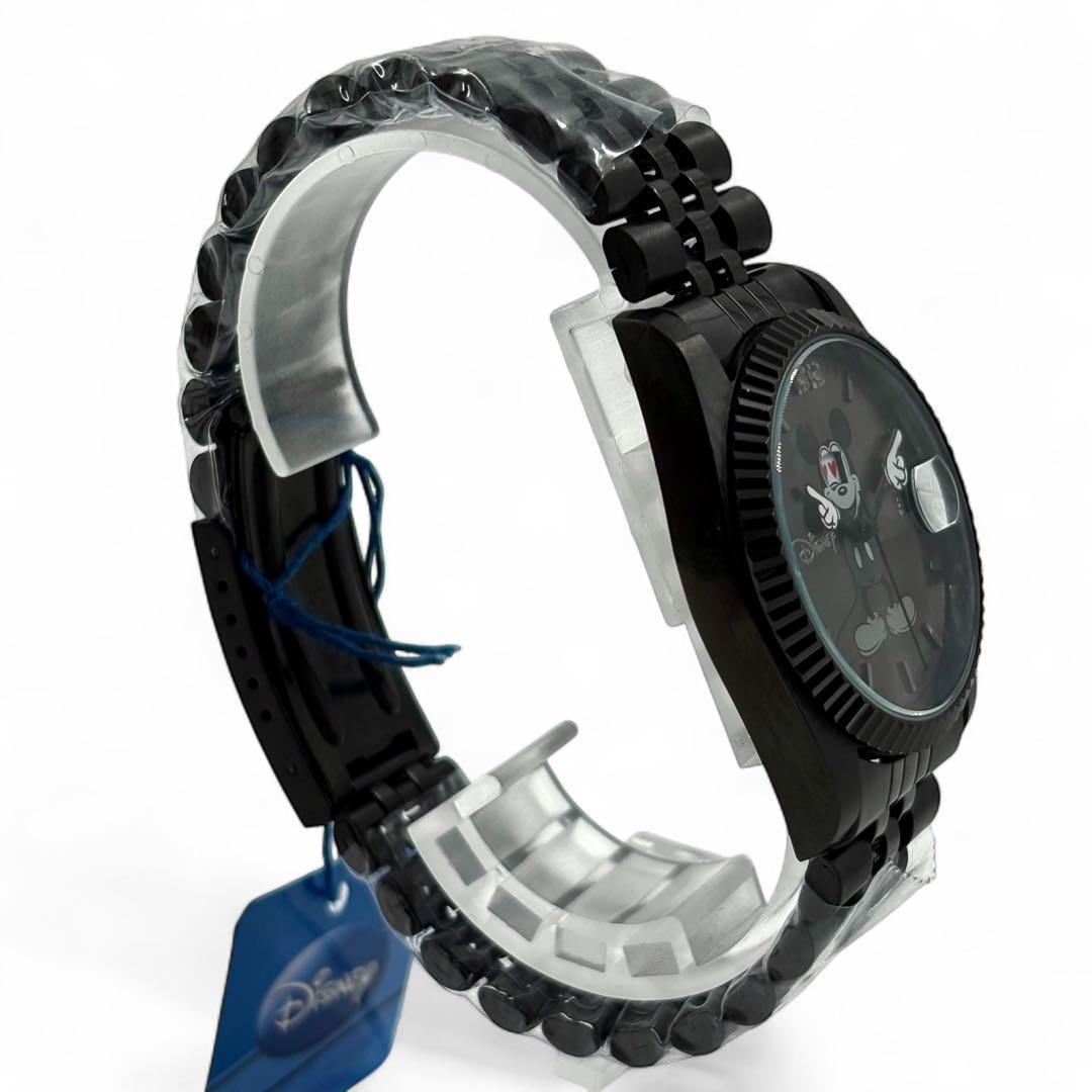 新品 ディズニー シークレットアイ ミッキー 腕時計 ブラック ダイヤ 限定品