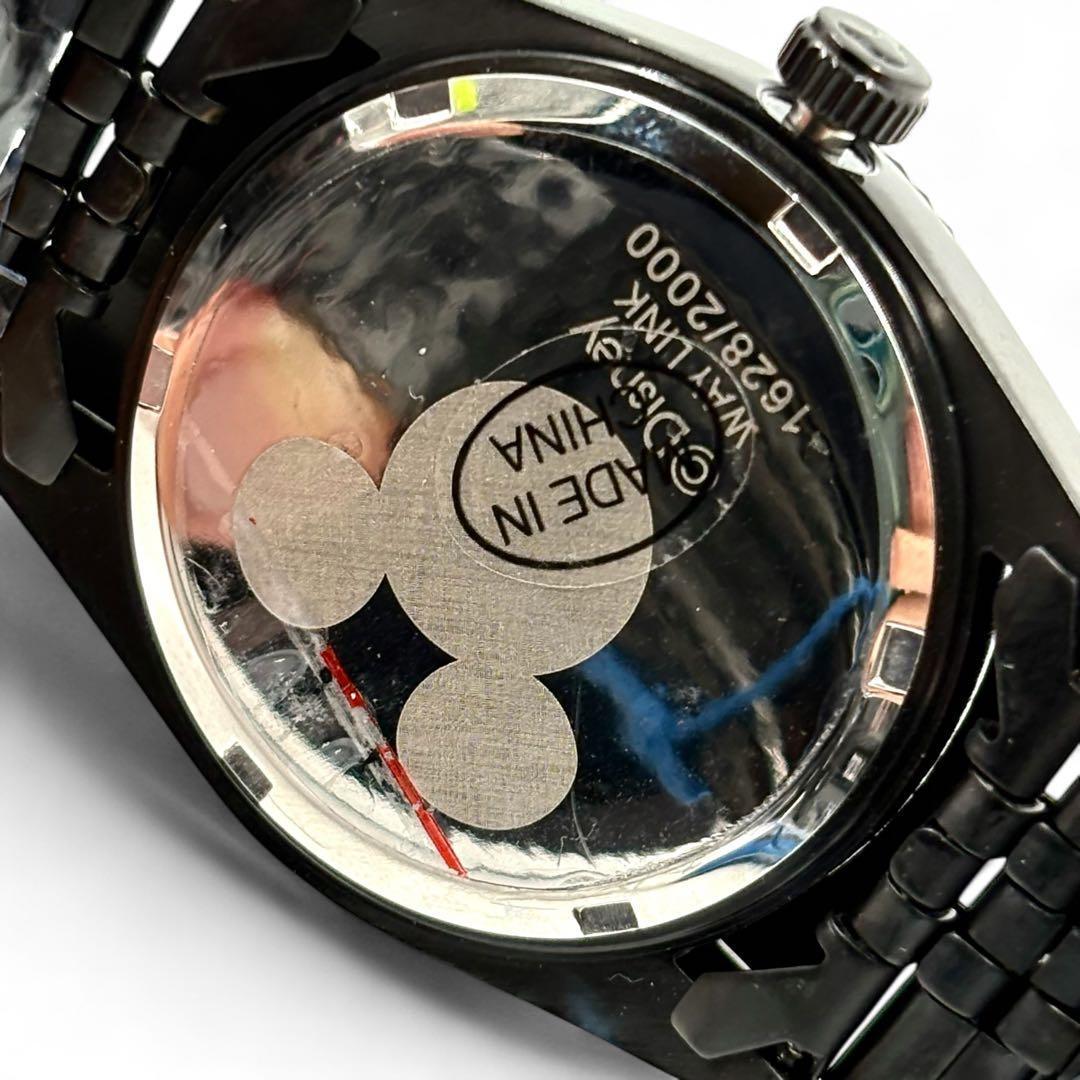 新品 ディズニー シークレットアイ ミッキー 腕時計 ブラック ダイヤ 限定品