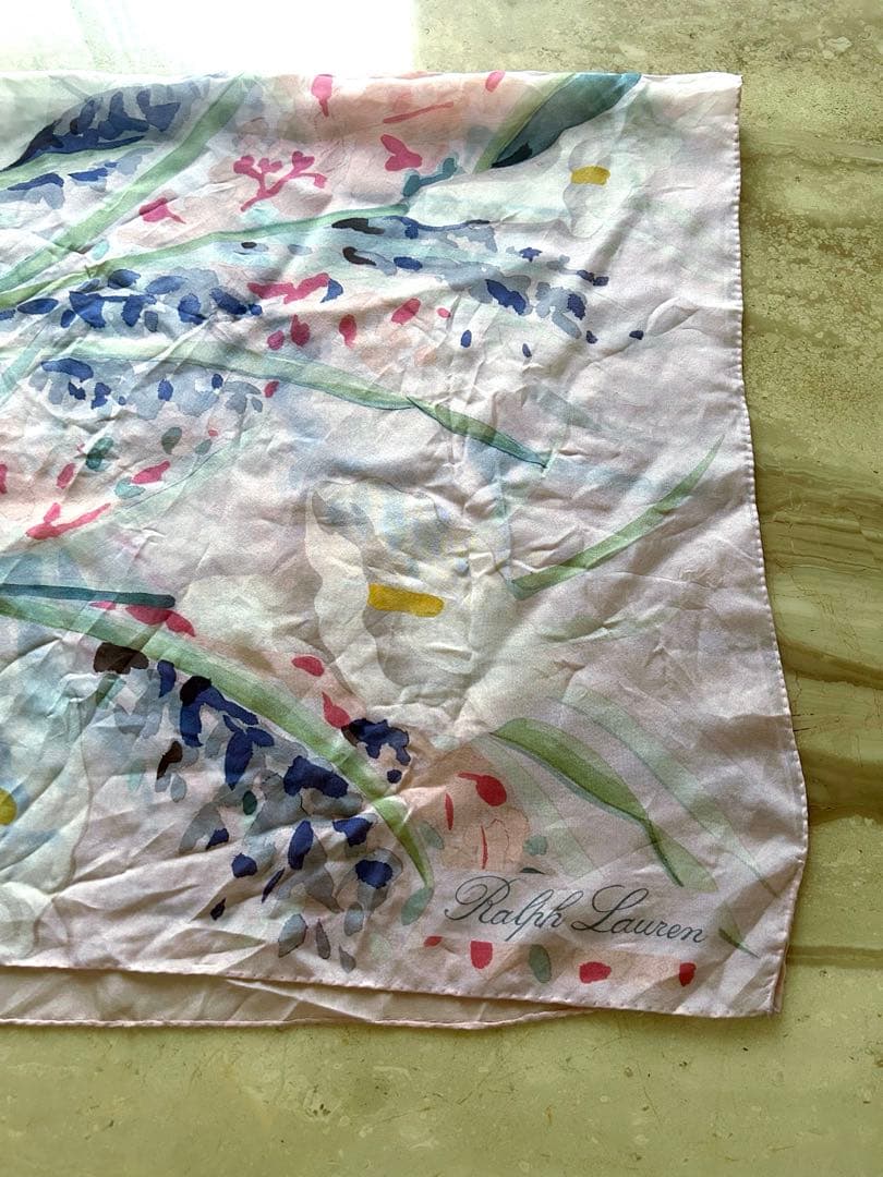 coko channel Ralpラルフローレンシル100%スカーフ