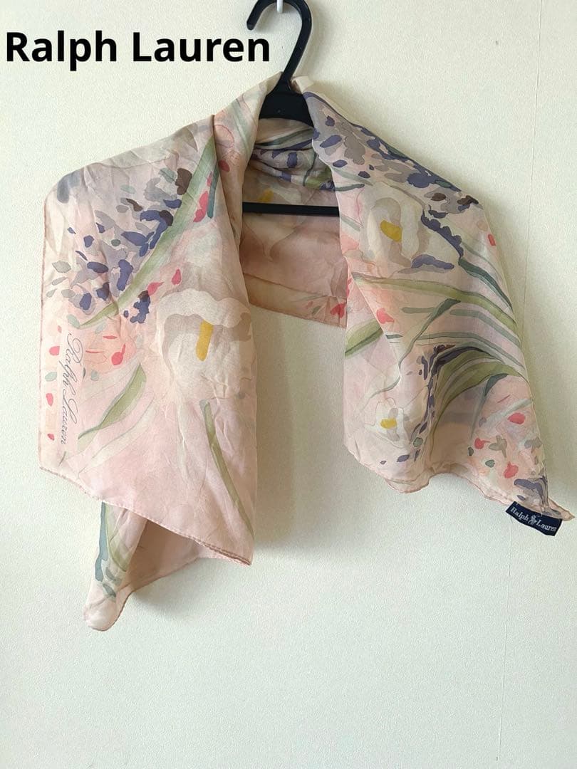 coko channel Ralpラルフローレンシル100%スカーフ