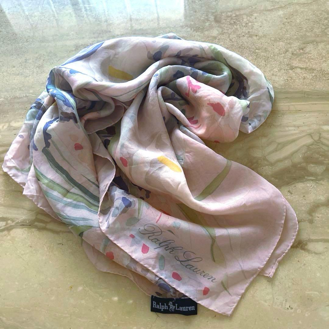 coko channel Ralpラルフローレンシル100%スカーフ