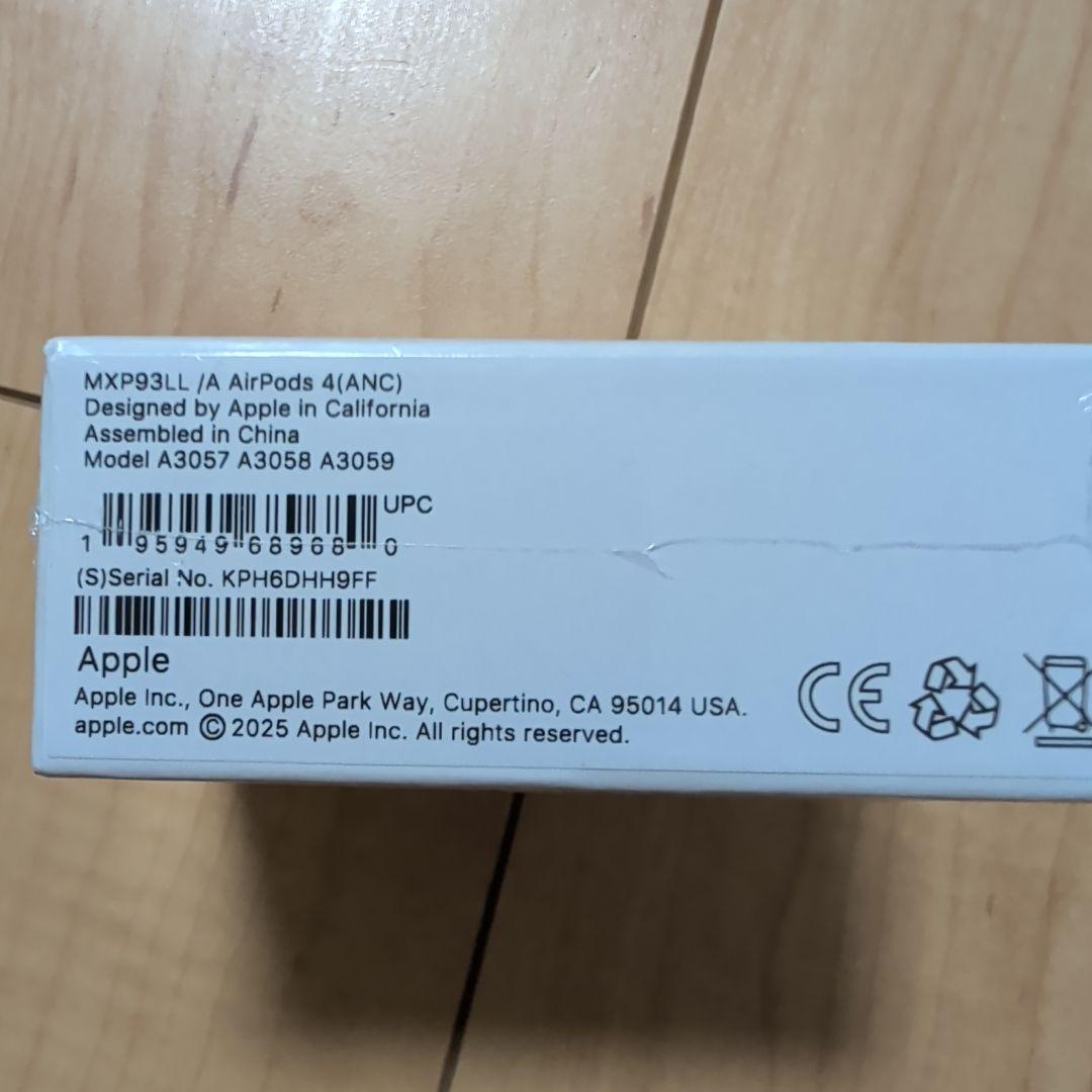 アップル正規品　エアポッズ4 ANC付　新品未開封