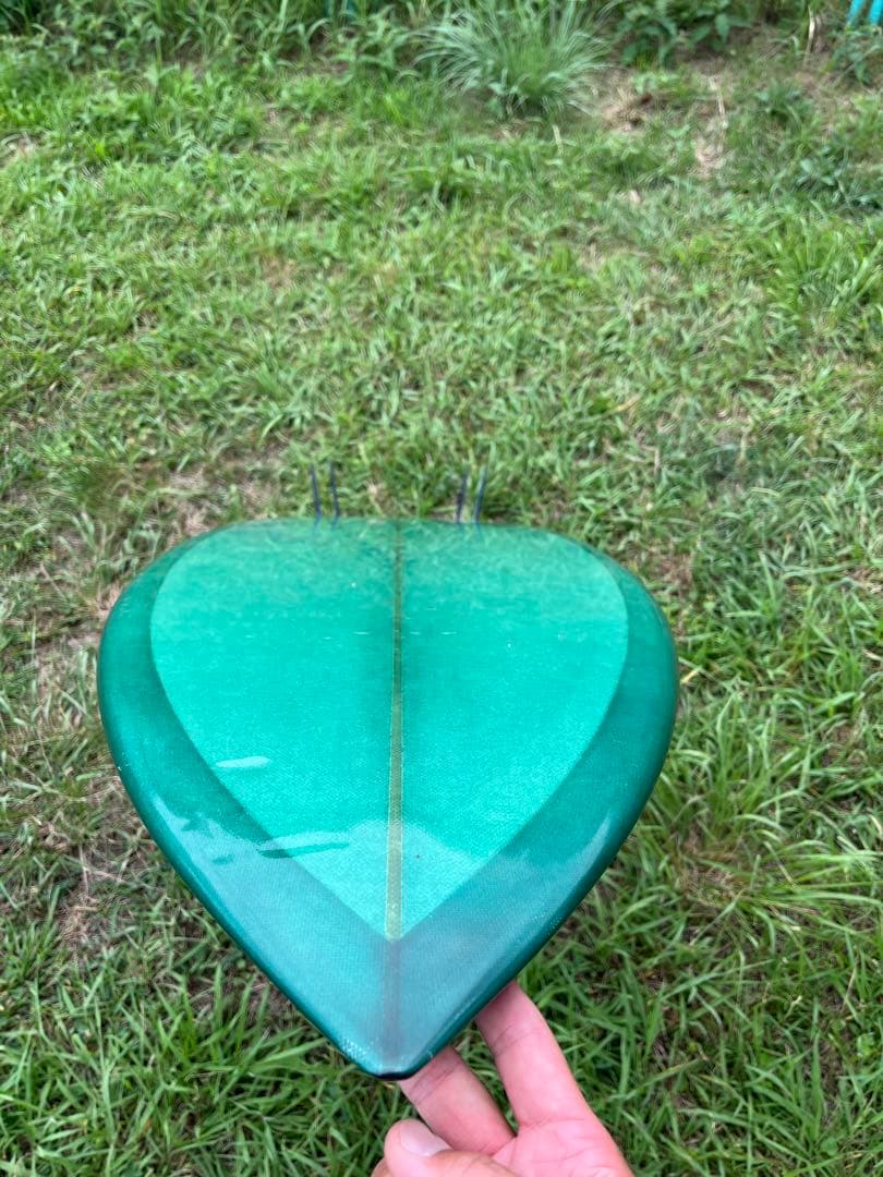 ショートボード6.0　フィン、ニットケースセット　フィッシュ　クワッドフィン