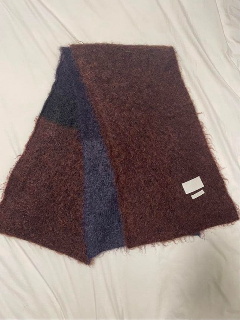 小物 YOKE MOHAIR BORDER LONG STOLE 22aw