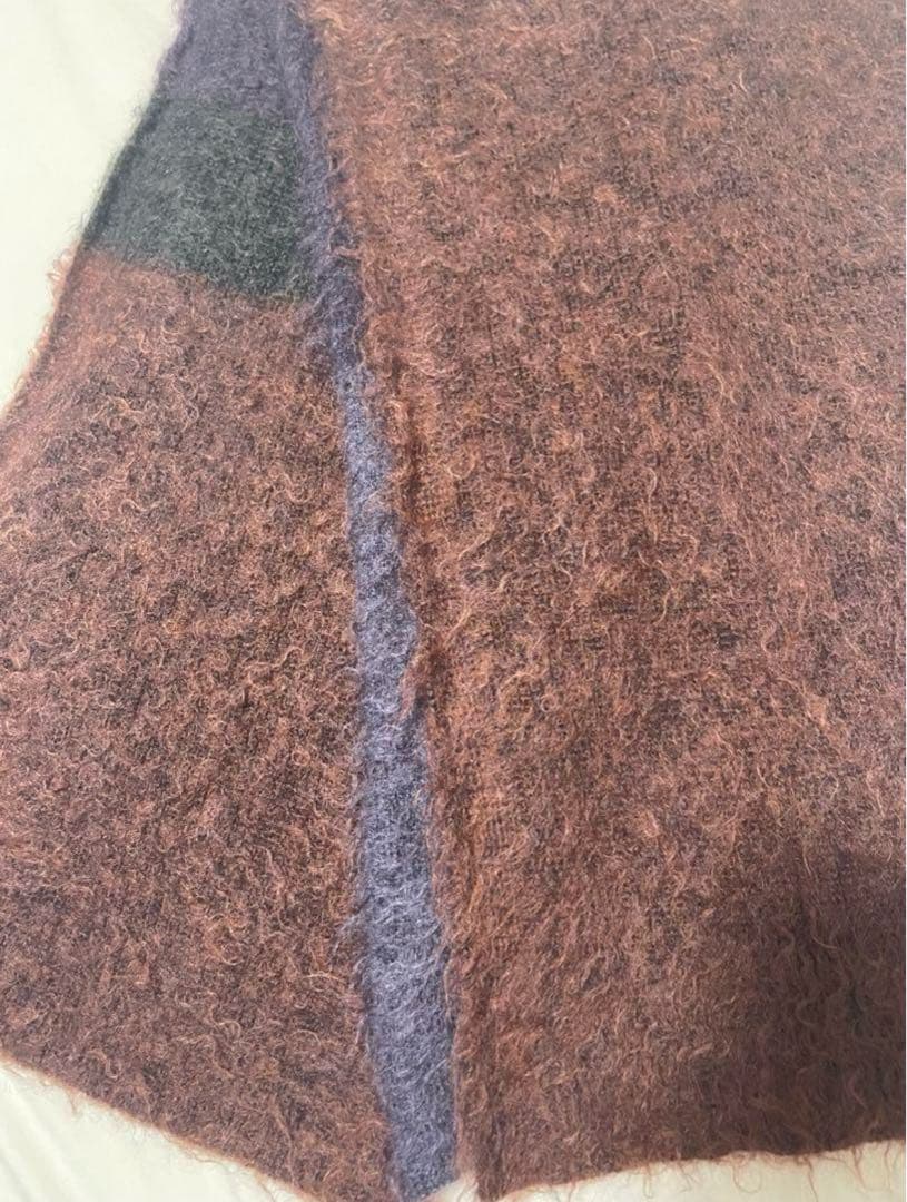 小物 YOKE MOHAIR BORDER LONG STOLE 22aw