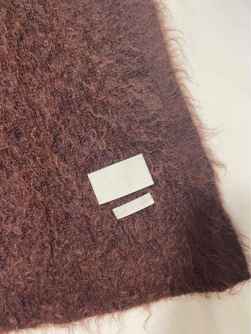 小物 YOKE MOHAIR BORDER LONG STOLE 22aw