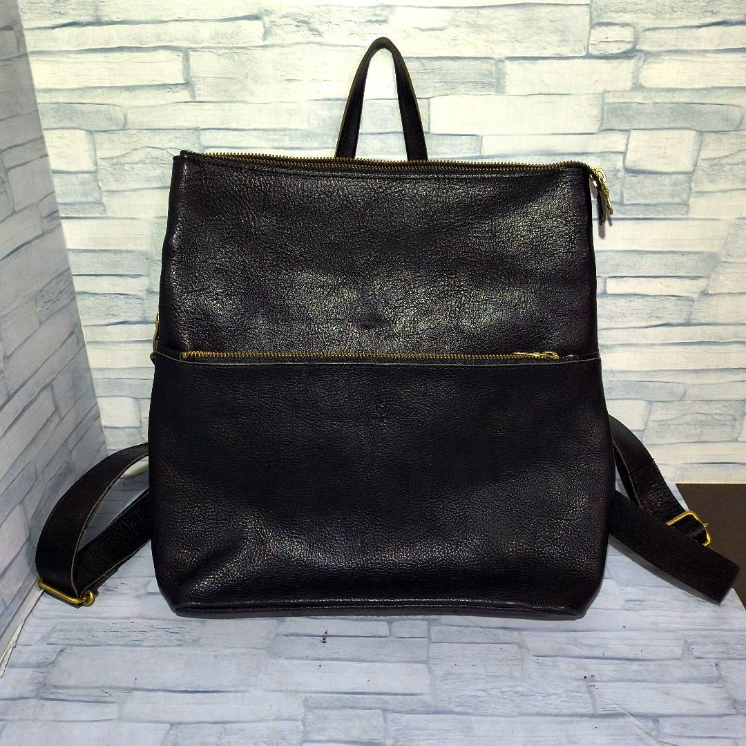 コ*ア様 極美品　AGILITY ウォレットバック　リュック　ブラック　レザー