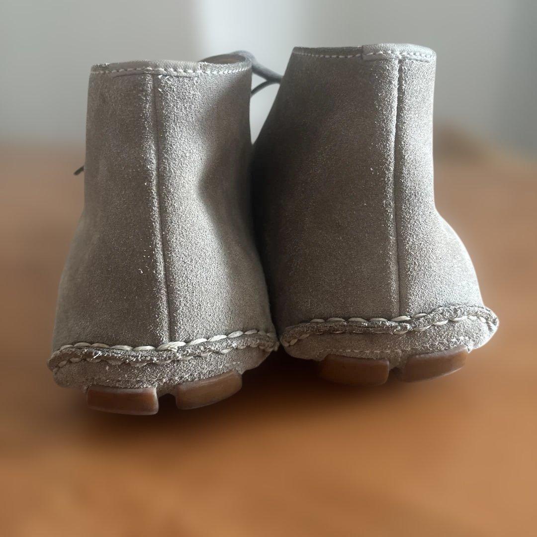 美品 PRADA スエード チャッカブーツ グレージュ28cm