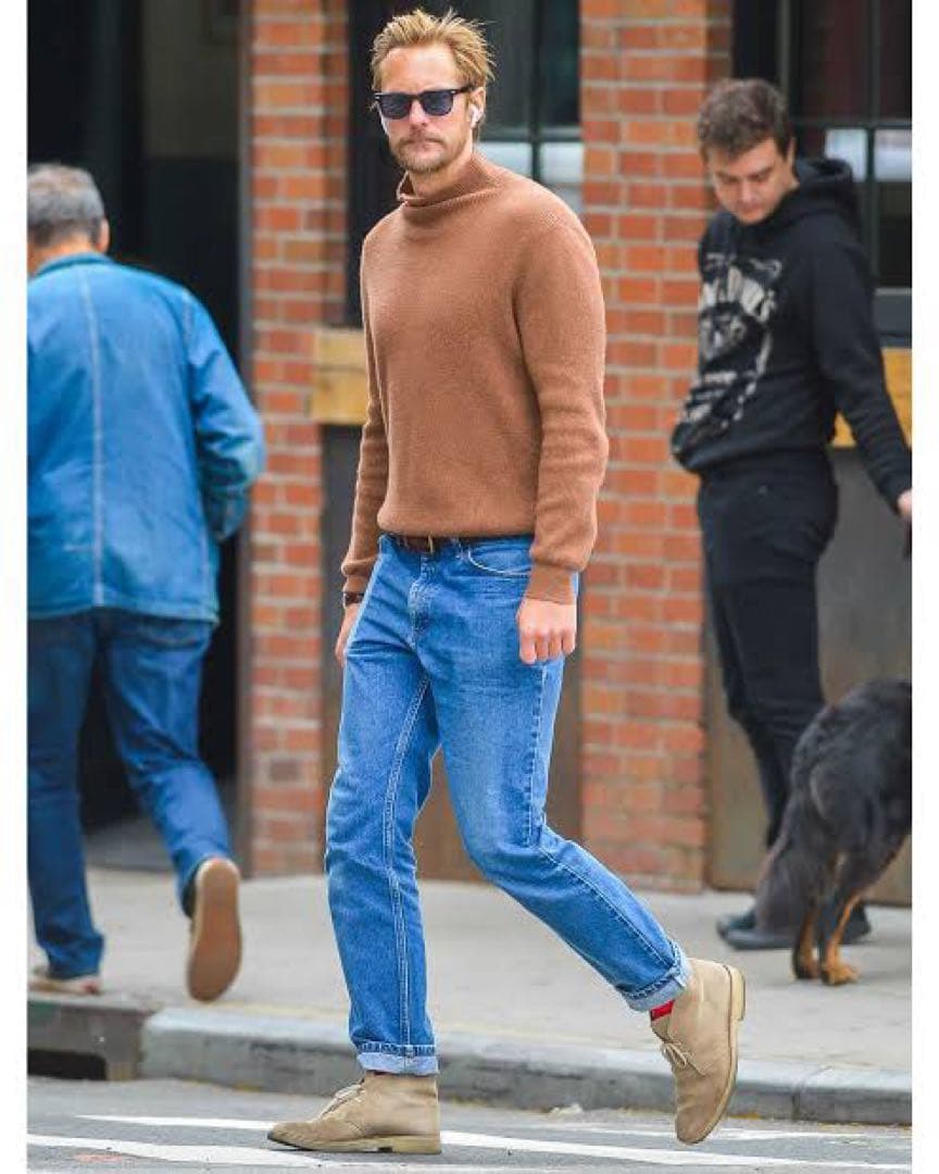 美品 PRADA スエード チャッカブーツ グレージュ28cm