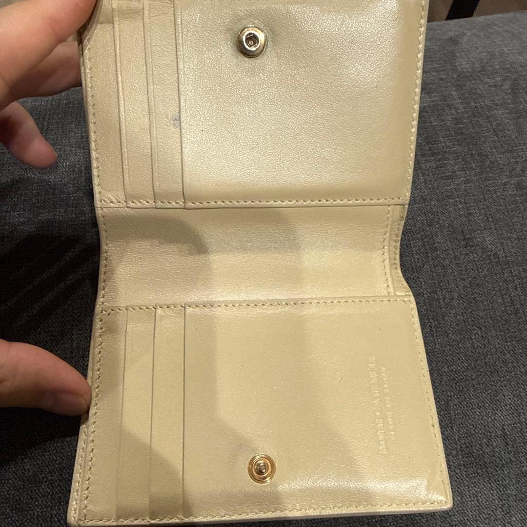 ボッテガヴェネタ マキシイントレチャート レザー 財布 ベージュ