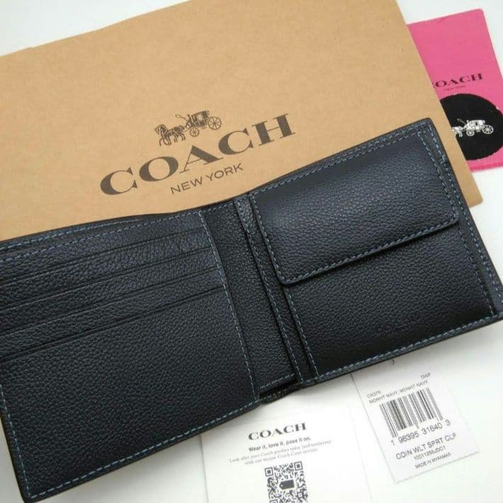 新作　商品　COACH　折り財布　メンズ　人気の小銭入れ付き