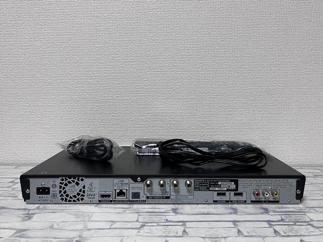 新品リモコン付　2TB 2番組録画　ソニー　BDレコーダー　BDZ-EW2000