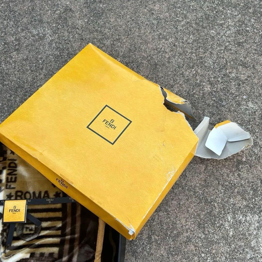 ひまわり　新品未使用 FENDI　フェンディニューマイヤーハーフ毛布