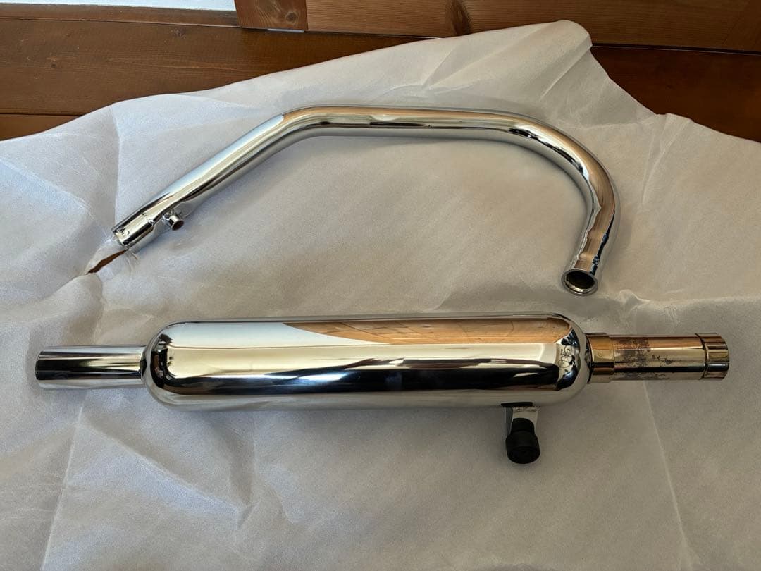 大和ステンレス マフラー 中音 新品エキパイ付 エストレヤ 250TR おまけ付