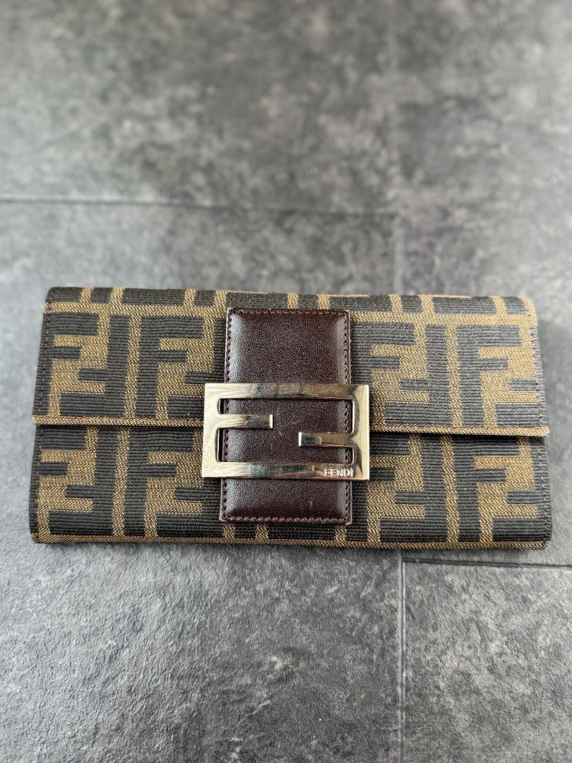 FENDI フェンディ ズッカ柄 長財布 ブラウン 正規品 ヴィンテージ