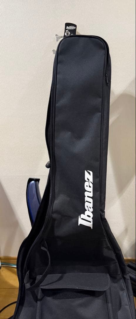Ibanez エレキベース 青 バッグ付き