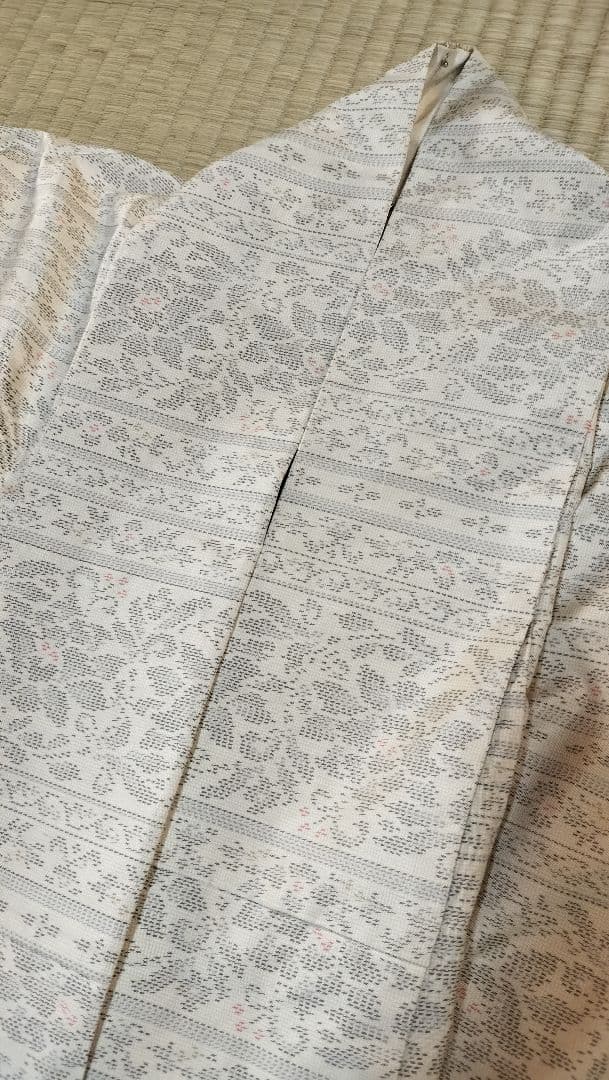 白大島（絹）横双　美品