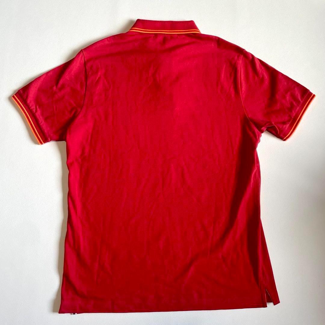 新品タグ付【ストーンアイランド】半袖 ポロシャツ ロゴマーク 赤 M コットン